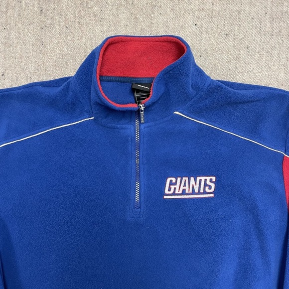 vintage New york Giants sweatshirt mens large 2000 y2k NFL 1/4 zip - Picture 2 of 10